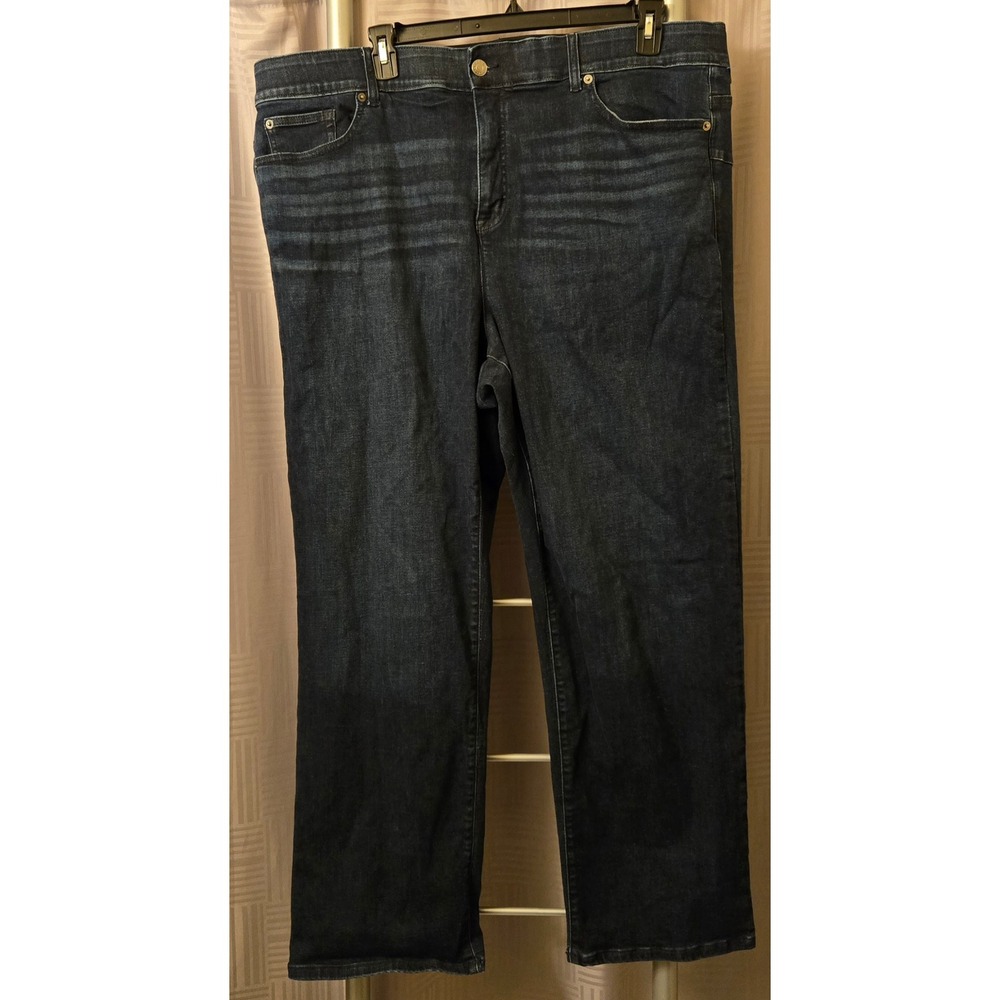 Torrid Bombshell Straight Premium Stretch Jeans Dark Wash Denim 24T 44x31 Tall‎